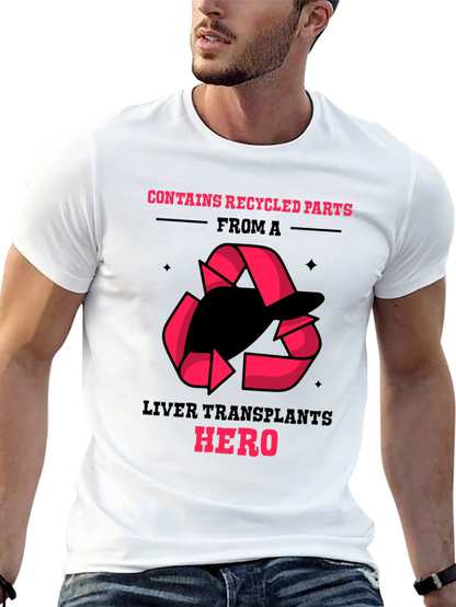 Liver Transplant Hero Recycled Parts Black T-Shirt