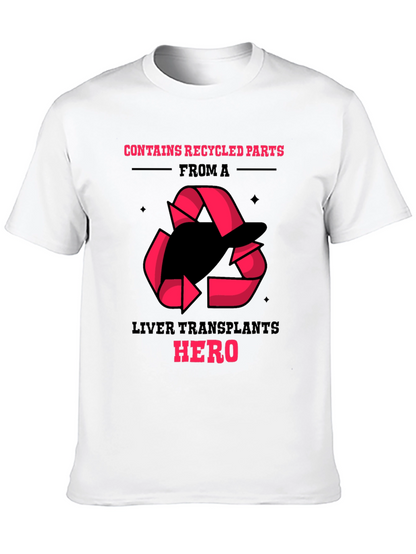 Liver Transplant Hero Recycled Parts Black T-Shirt