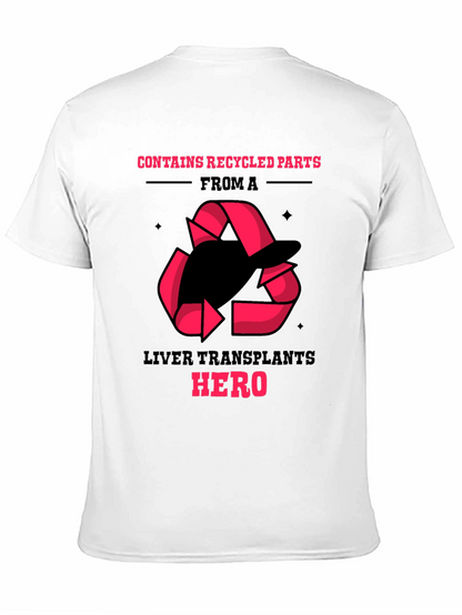 Liver Transplant Hero Recycled Parts Black T-Shirt