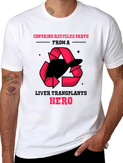 Liver Transplant Hero Recycled Parts Black T-Shirt