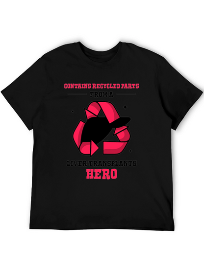 Liver Transplant Hero Recycled Parts Black T-Shirt