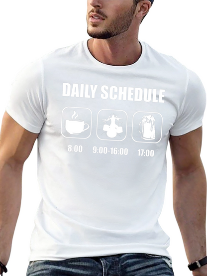 Daily Schedule T-Shirt Drummer Musician Gift