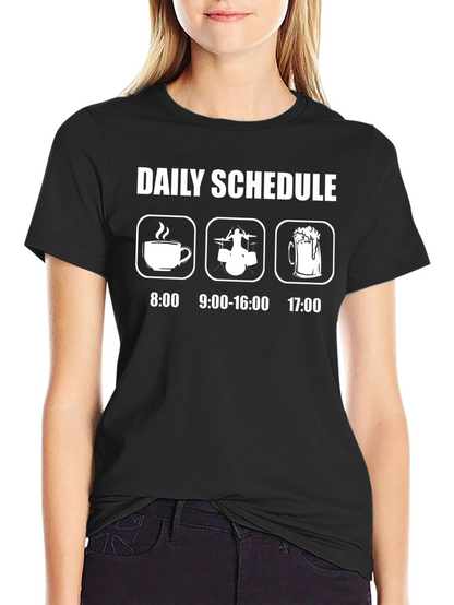 Daily Schedule T-Shirt Drummer Musician Gift