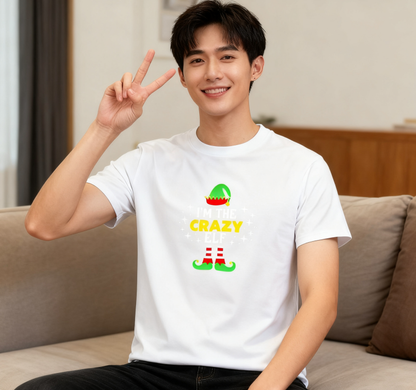 I’m The Crazy Elf Christmas T-Shirt - 100% Cotton, Festive & Playful Tee for Holiday Gatherings & Casual Daily Wear