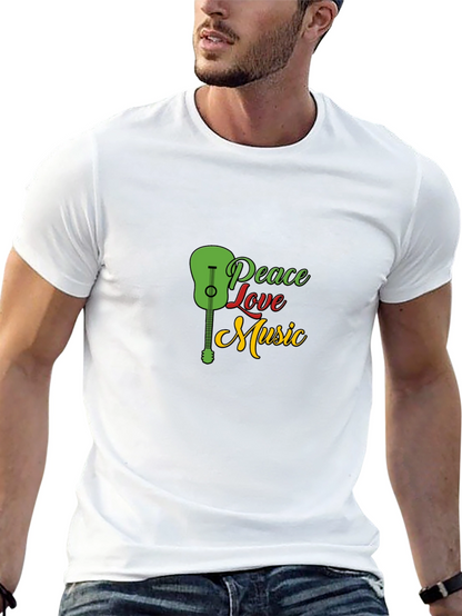 Peace Love Music Graphic T-Shirt