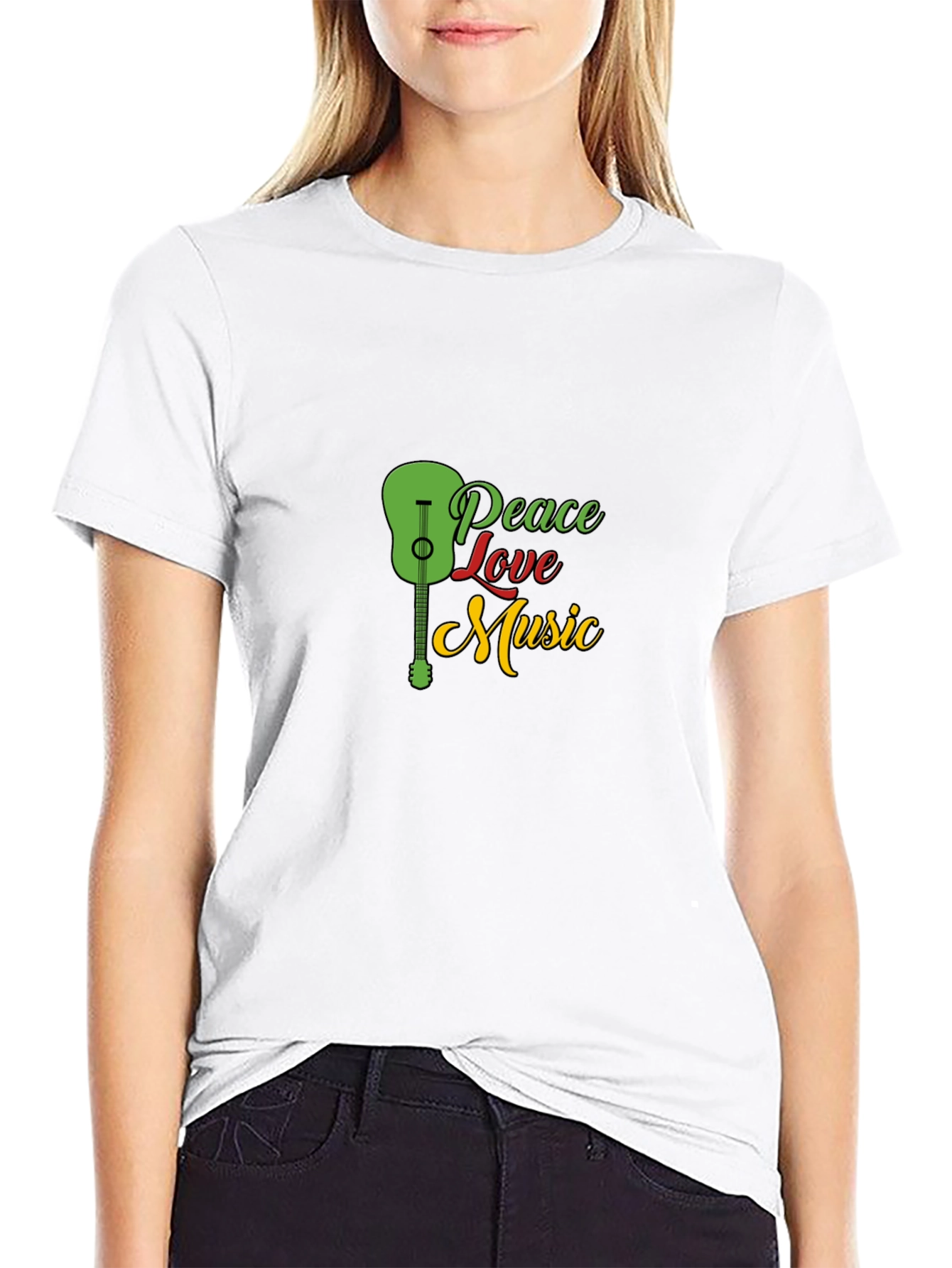 Peace Love Music Graphic T-Shirt