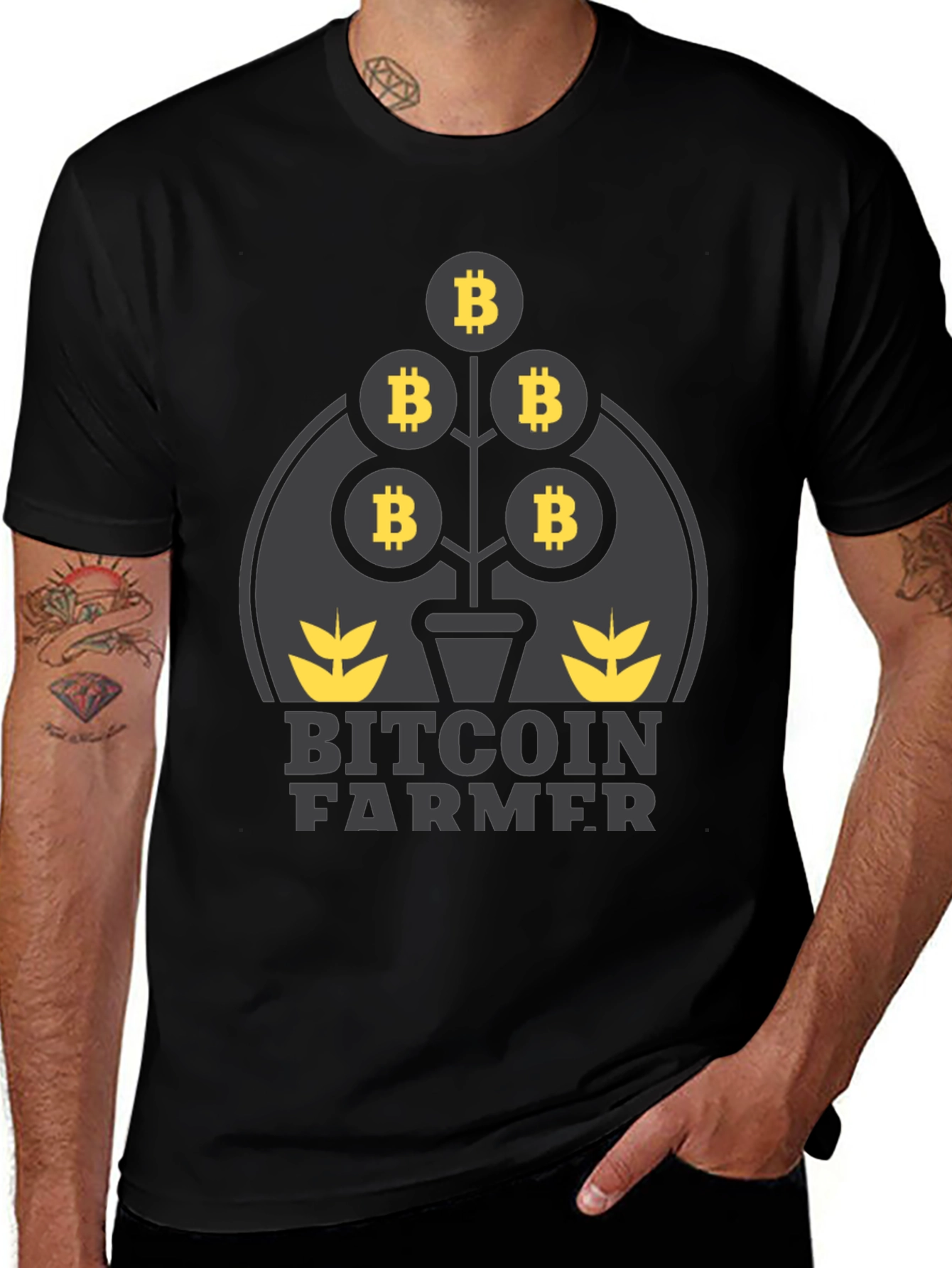 Bitcoin Farmer Graphic T-Shirt