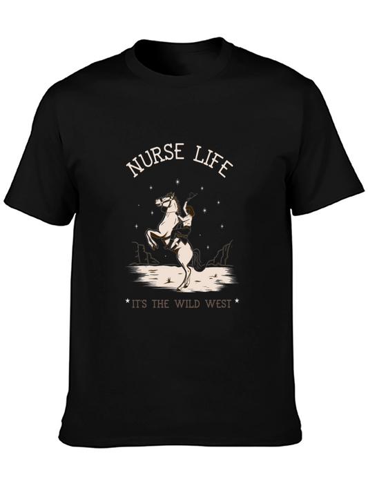 Nurse Life Wild West Black T-Shirt