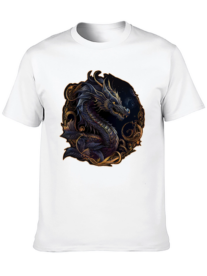 Dragon Graphic Print Black T-Shirt