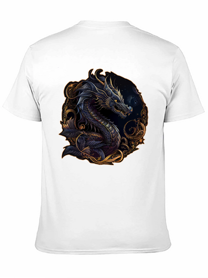 Dragon Graphic Print Black T-Shirt