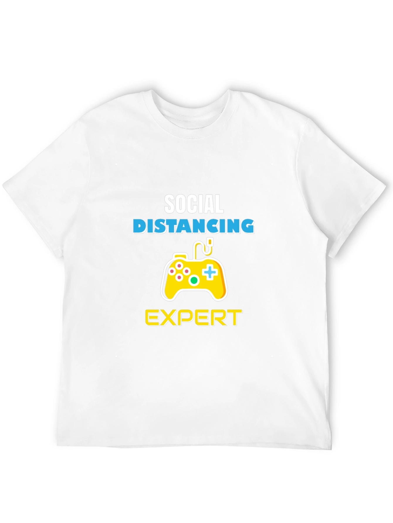 Social Distancing Expert Gamer Black T-Shirt