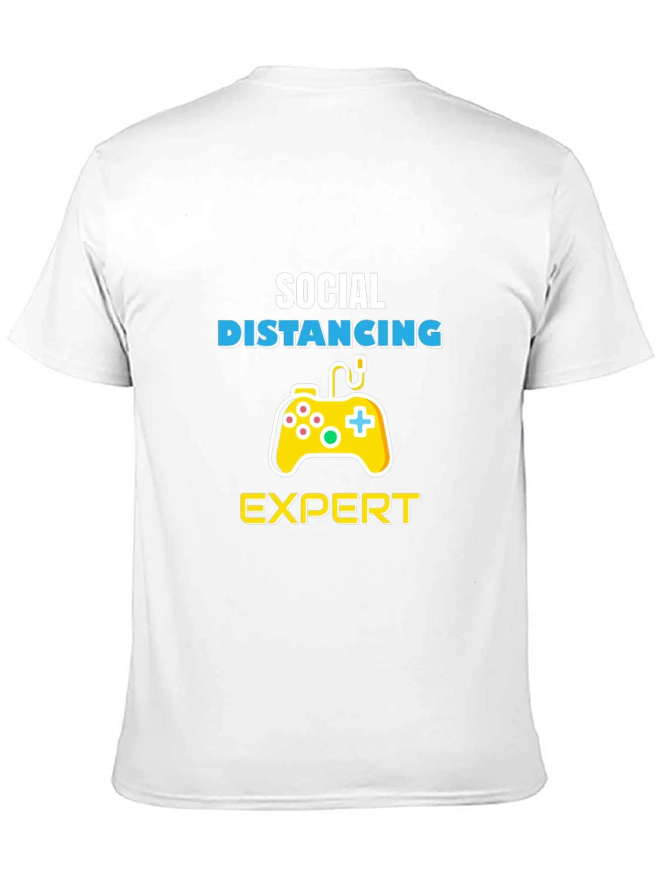 Social Distancing Expert Gamer Black T-Shirt