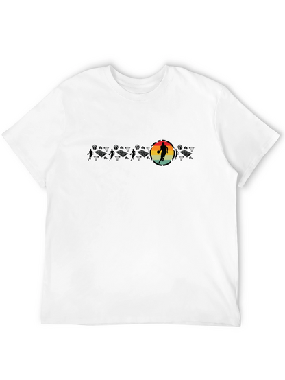 Retro Basketball Player Black T-Shirt