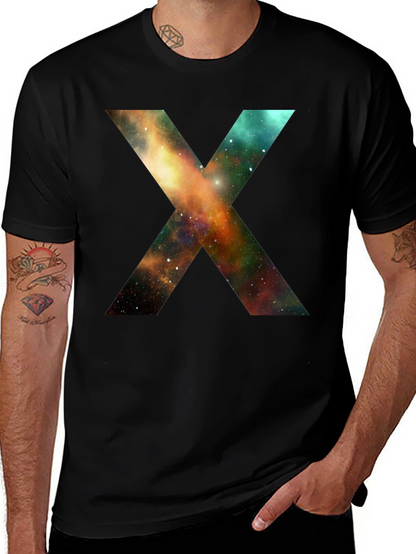 Galaxy X T-Shirt - Black Cotton Blend Tee