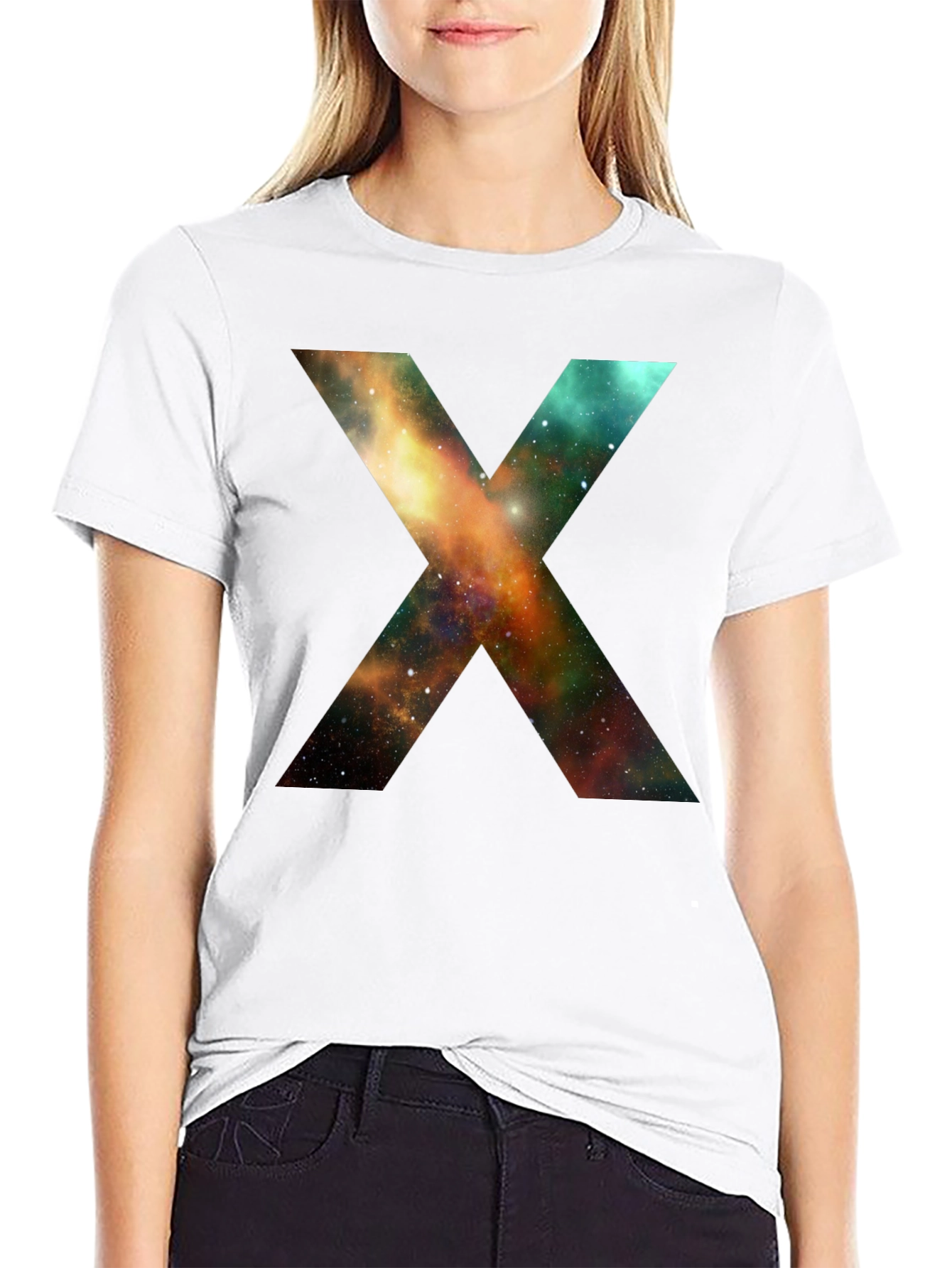 Galaxy X T-Shirt - Black Cotton Blend Tee