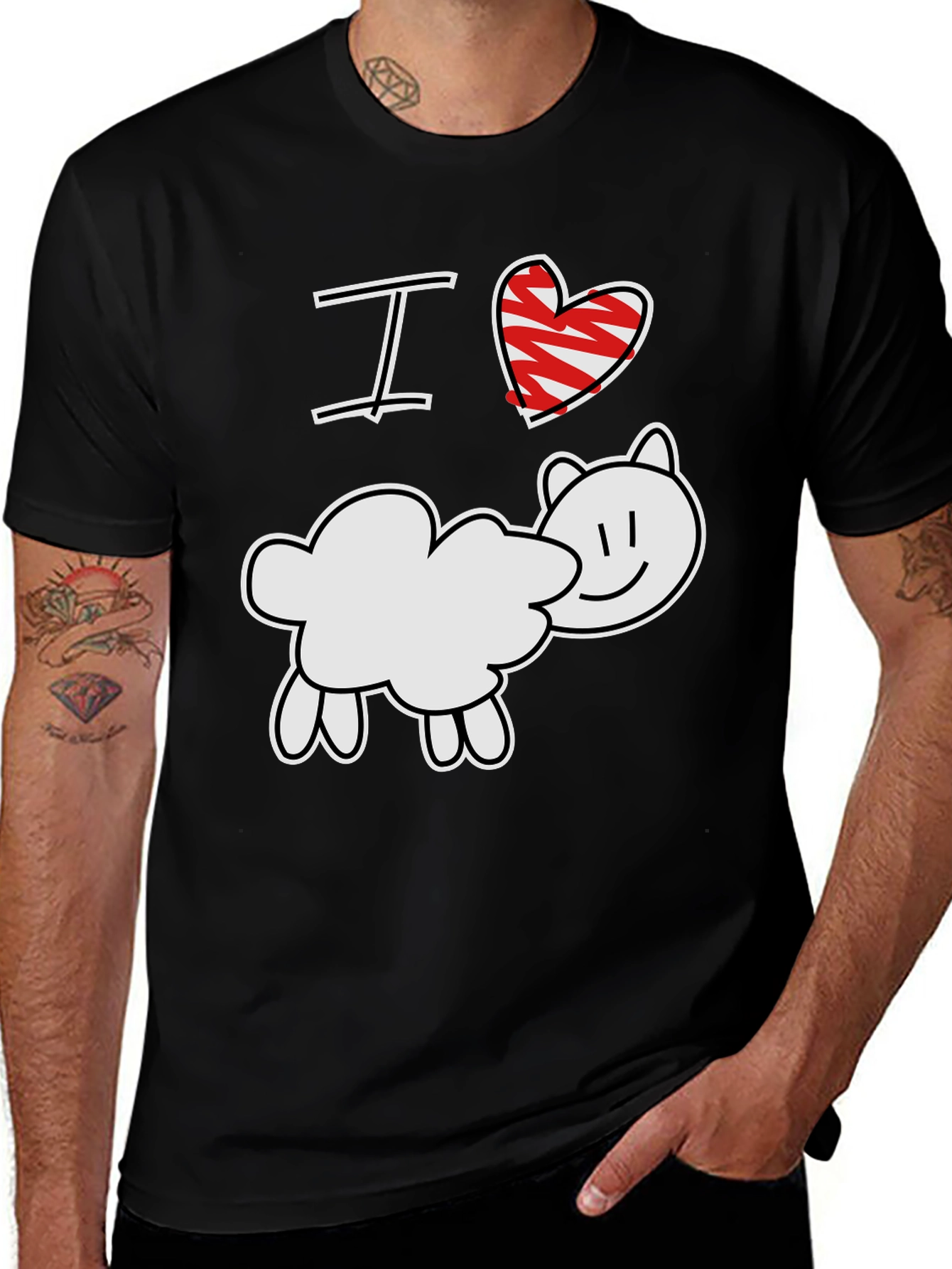 I Love Sheep T-Shirt - Cute Farm Animal Tee