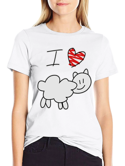 I Love Sheep T-Shirt - Cute Farm Animal Tee