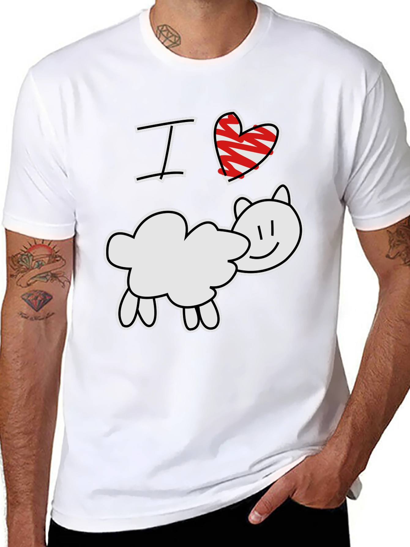 I Love Sheep T-Shirt - Cute Farm Animal Tee