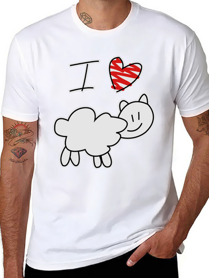 I Love Sheep T-Shirt - Cute Farm Animal Tee