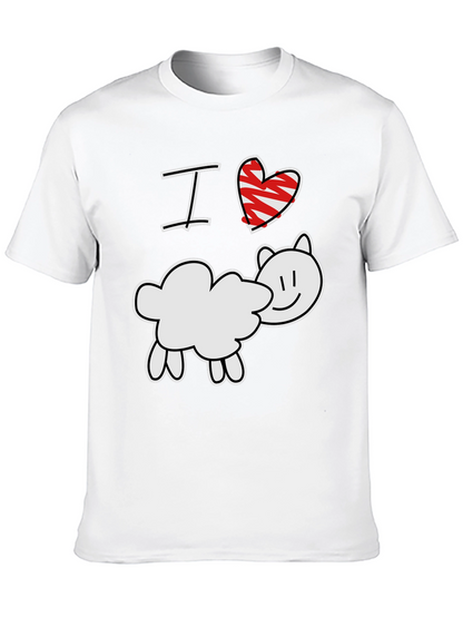 I Love Sheep T-Shirt - Cute Farm Animal Tee