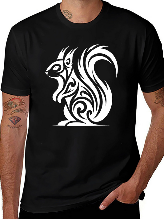 Tribal Squirrel Graphic T-Shirt - Unique Design
