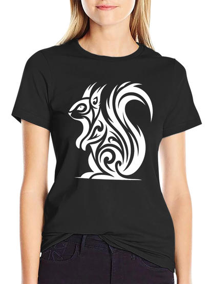 Tribal Squirrel Graphic T-Shirt - Unique Design