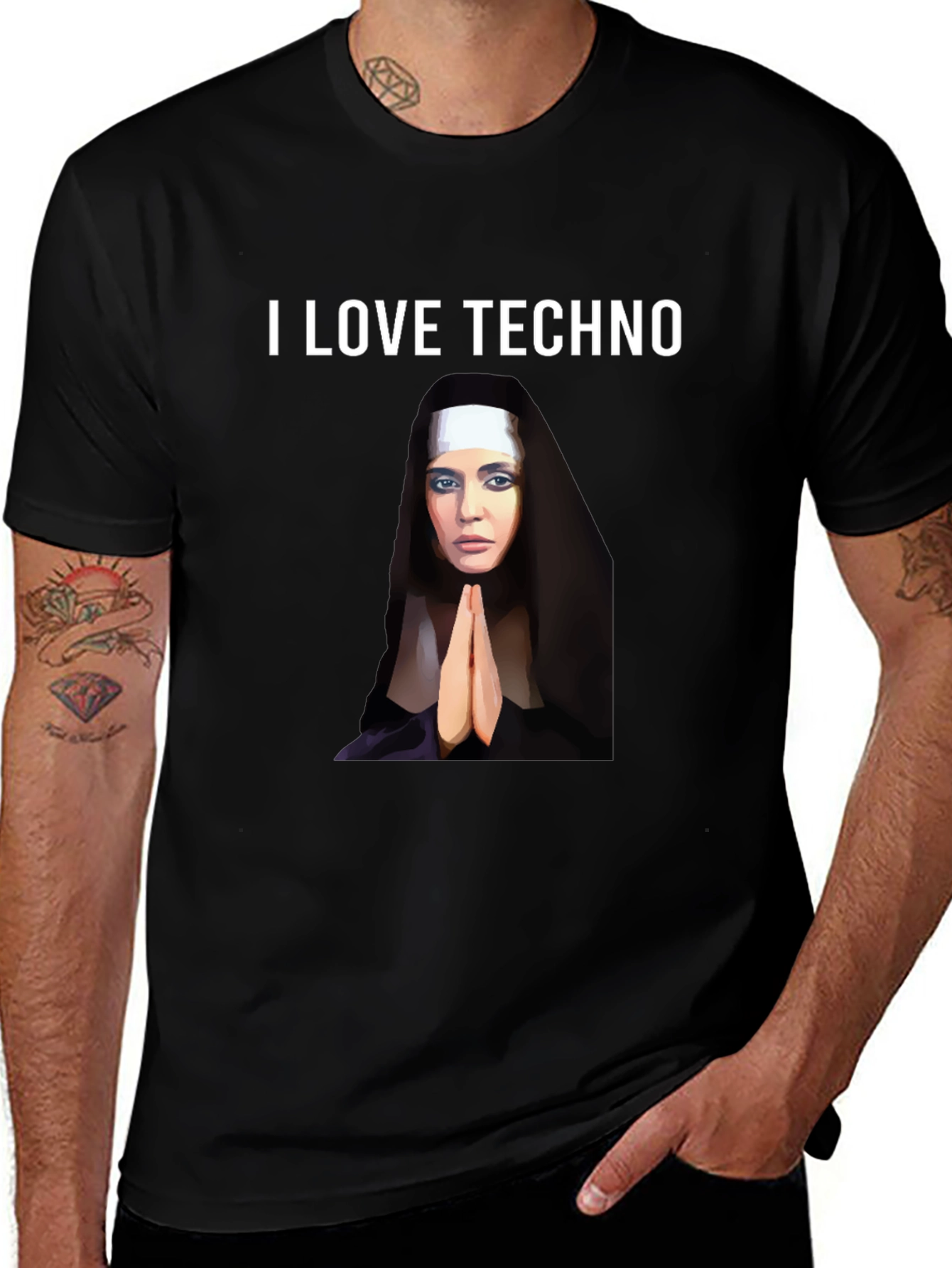 I Love Techno Graphic T-Shirt