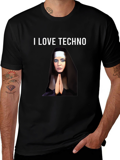 I Love Techno Graphic T-Shirt