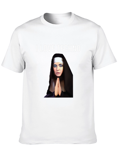 I Love Techno Graphic T-Shirt