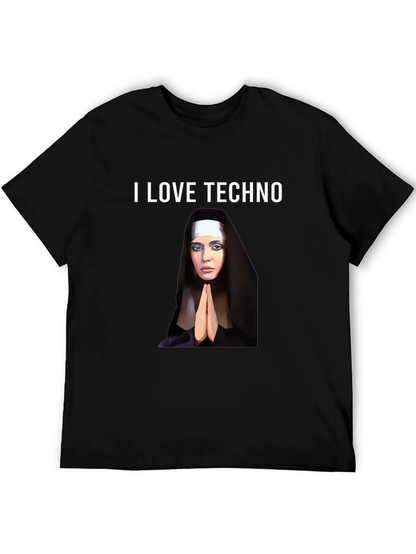 I Love Techno Graphic T-Shirt
