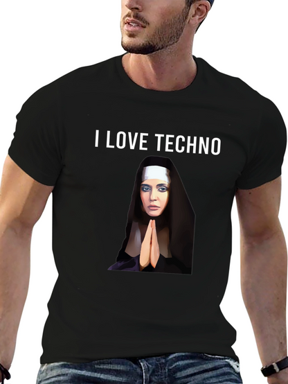 I Love Techno Graphic T-Shirt