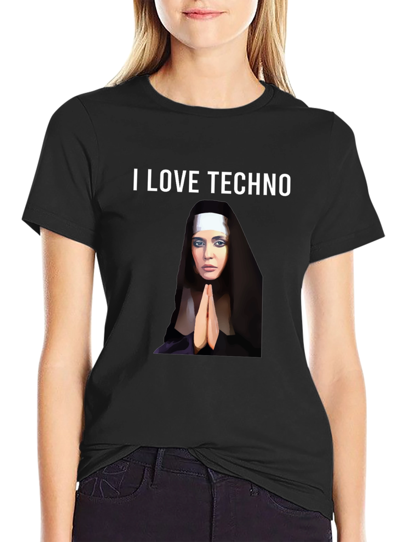 I Love Techno Graphic T-Shirt