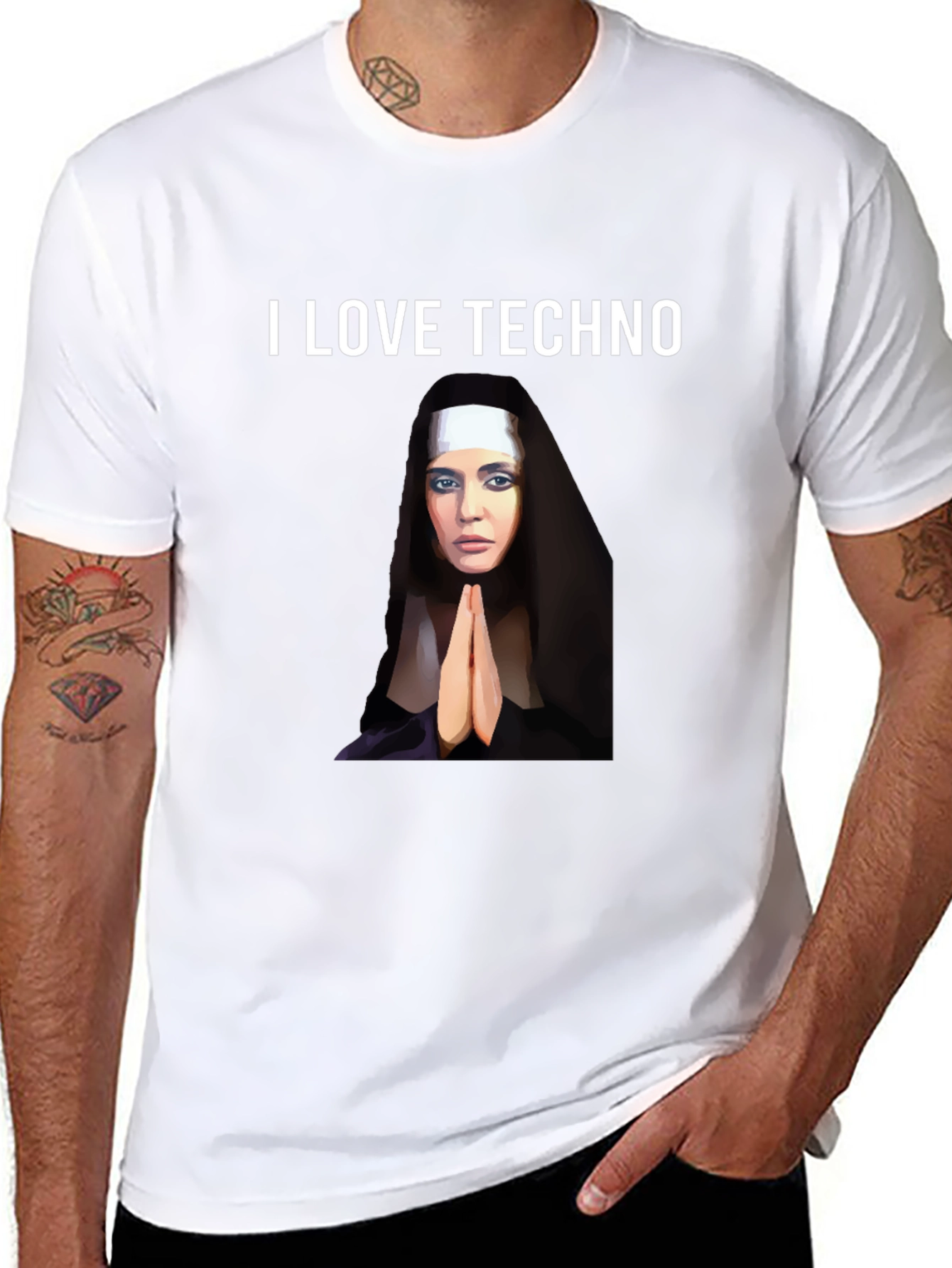 I Love Techno Graphic T-Shirt