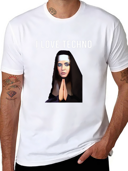 I Love Techno Graphic T-Shirt