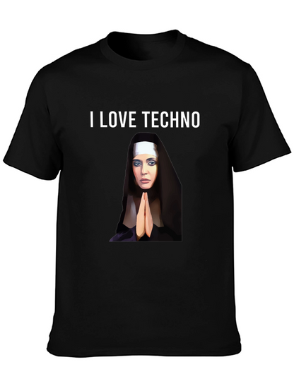 I Love Techno Graphic T-Shirt
