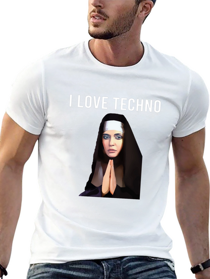 I Love Techno Graphic T-Shirt