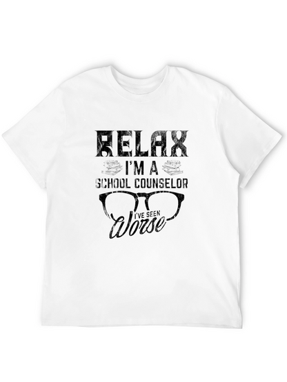 Relax Im a School Counselor Black T-Shirt