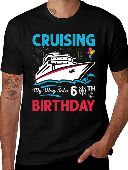 Cruising into 60th Birthday T-Shirt - Cruise Ship Party Tee