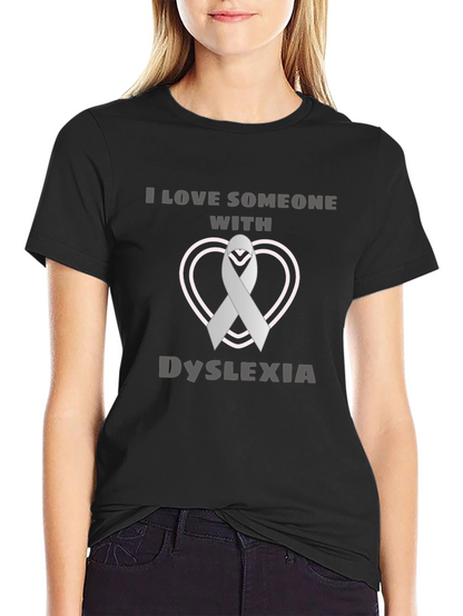 Dyslexia Awareness Ribbon Heart T-Shirt