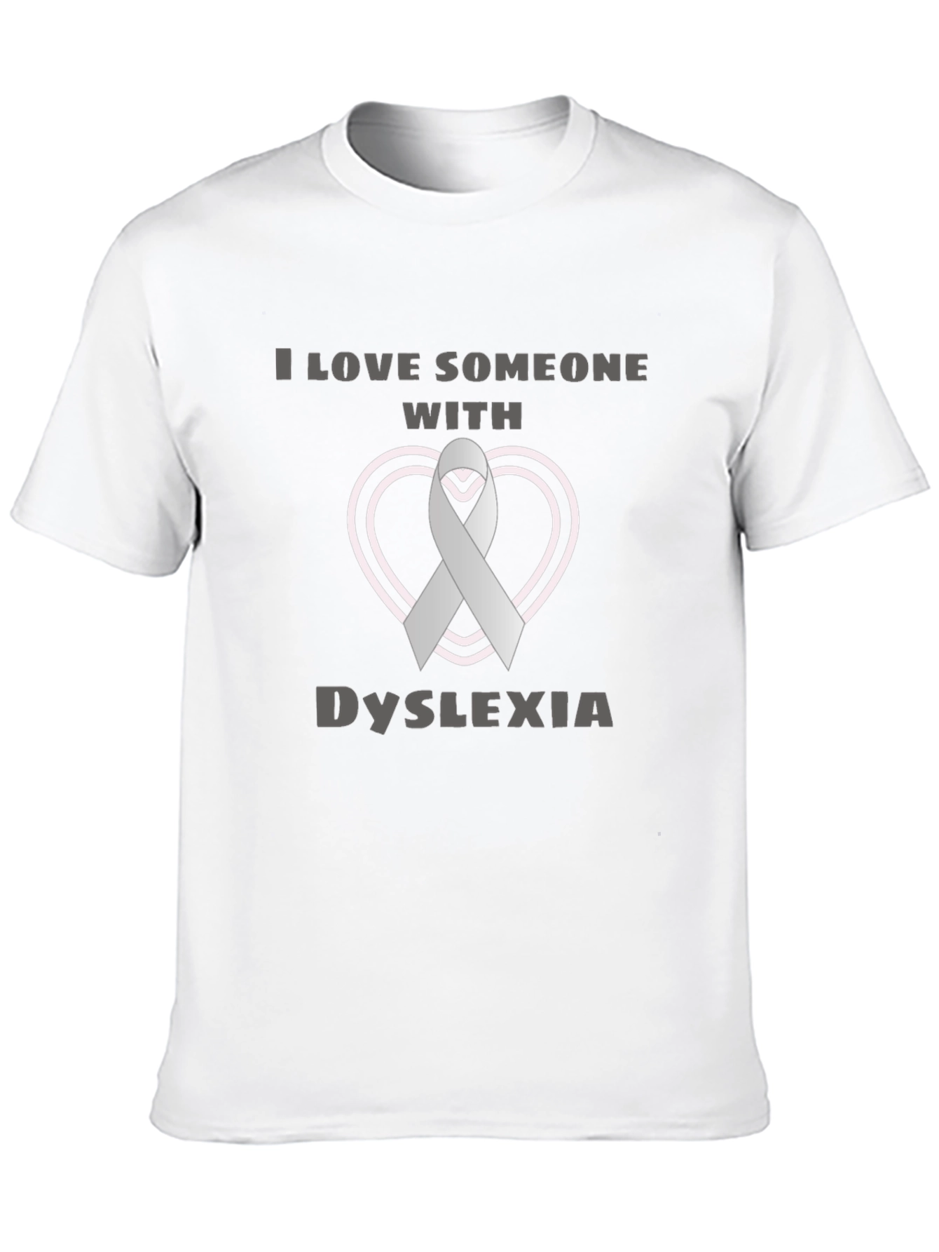Dyslexia Awareness Ribbon Heart T-Shirt