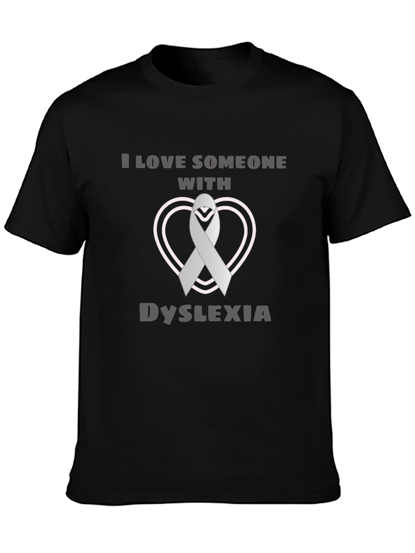 Dyslexia Awareness Ribbon Heart T-Shirt