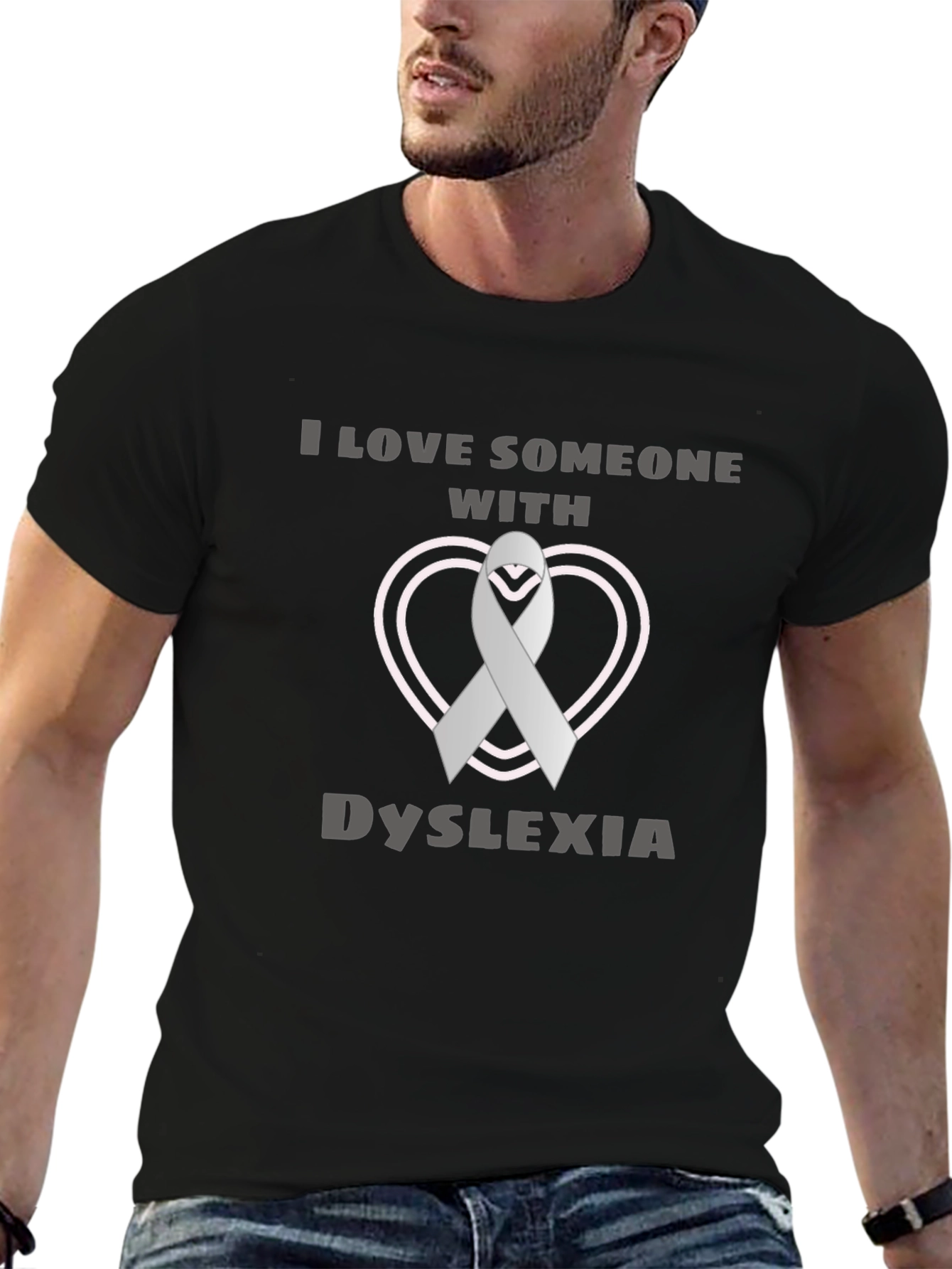 Dyslexia Awareness Ribbon Heart T-Shirt