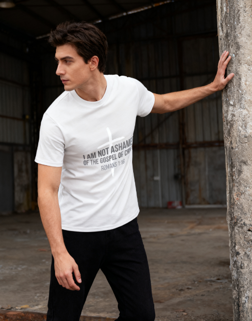 “I Am Not Ashamed of the Gospel” Christian T-Shirt - Romans 1:16 Faith Statement Tee for Men & Women