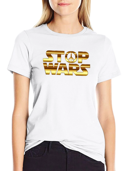 Stop Wars Peace Sign Graphic T-Shirt