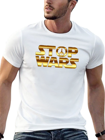 Stop Wars Peace Sign Graphic T-Shirt