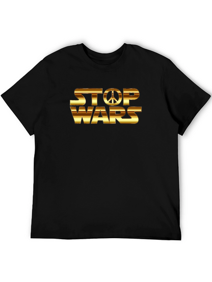Stop Wars Peace Sign Graphic T-Shirt