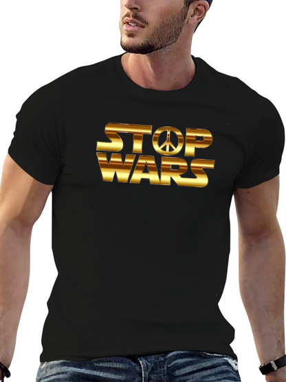 Stop Wars Peace Sign Graphic T-Shirt