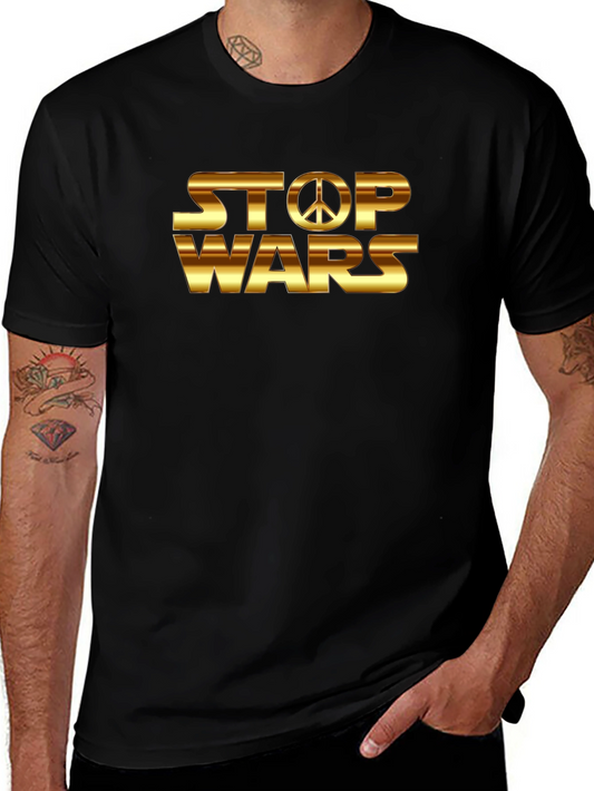 Stop Wars Peace Sign Graphic T-Shirt