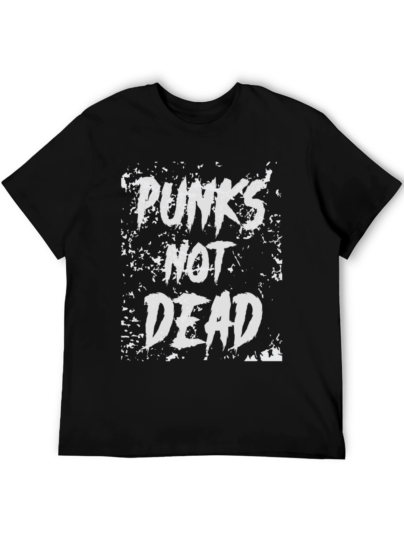 Punks Not Dead Graphic T-Shirt - Black Cotton Tee