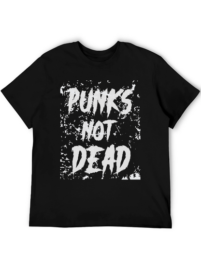 Punks Not Dead Graphic T-Shirt - Black Cotton Tee